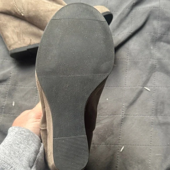 Maurices Brown Wedge Booties with Buckle - Picture 6 of 9